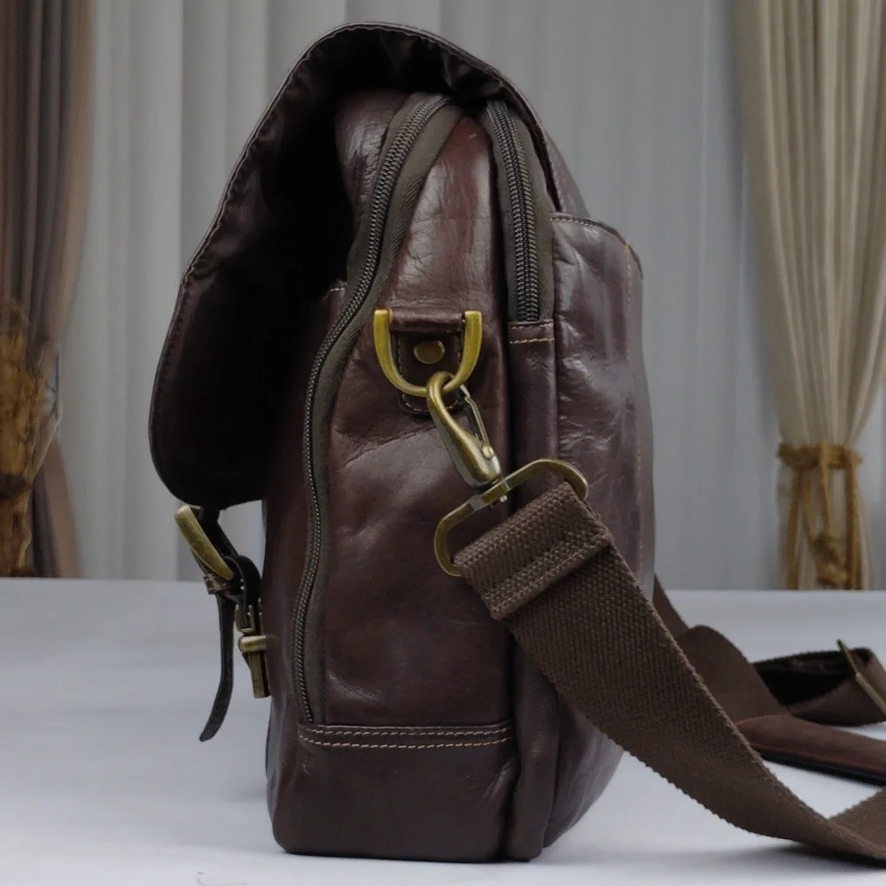 Samsonite Brown Genuine Leather Men's Briefcase.